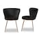 Baxton Studio Farah Glam and Luxe Black Velvet Upholstered and Rose Gold Finished Metal Dining Chair Set(2PC) PR 192-2PC-12060-ZORO - alternate 8